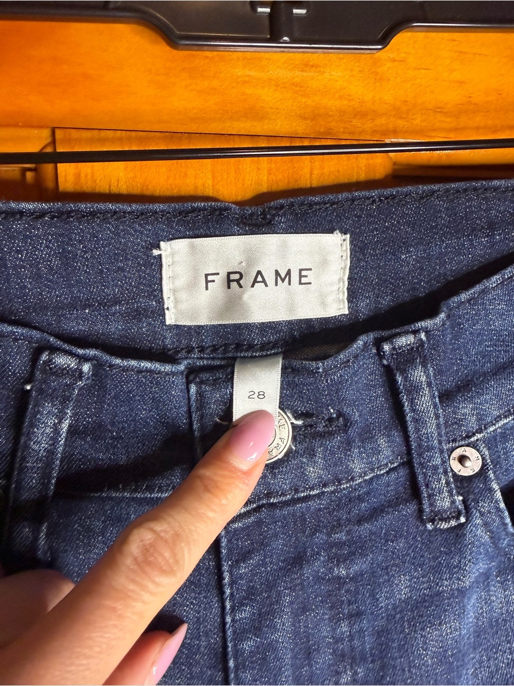FRAME Le Slim Plazzo Denim Jeans High Rise Full Length Color Guilty Size 28 - Picture 4 of 8